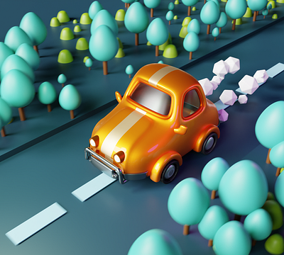 Running Car | Blender animation practice animation blender design digital motion