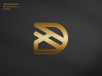 Monogram DH Logo Design art branding design design logo dubai enwirto icon illustration letter lettering logo logos minimal newyork ui vector