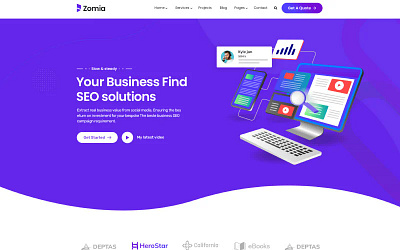 Zomia SEO Marketing HTML5 Template agency analytics company consulting creative data it it solution marketing marketing agency multipurpose personal science seo seo agency seo marketing software solution startup technology