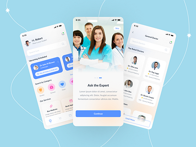 Online Doctor Consultation App and UI Animation animation doctor app doctor consultation motion graphics ui ux