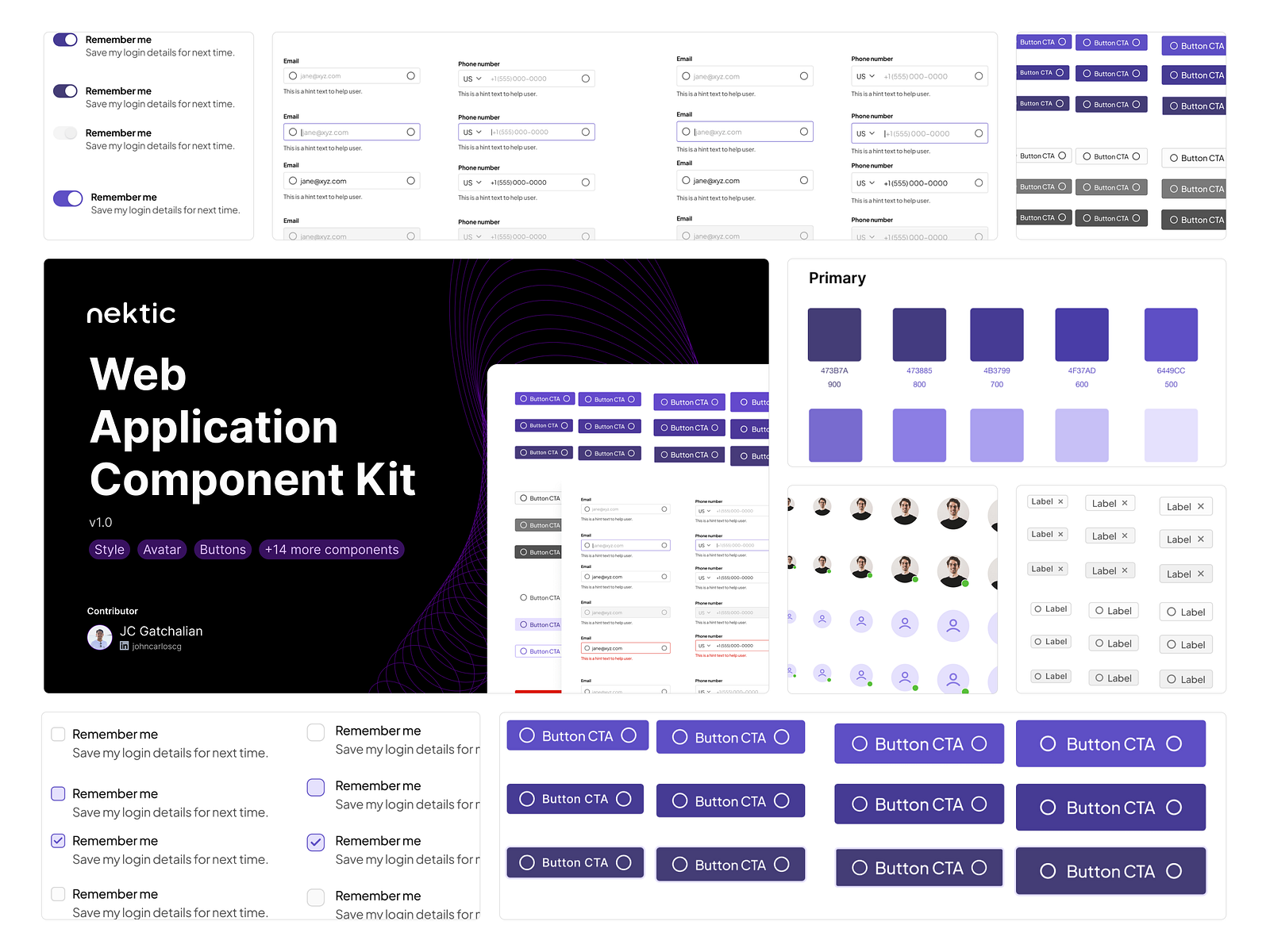 Web Application Component Kit by Nektic on Dribbble