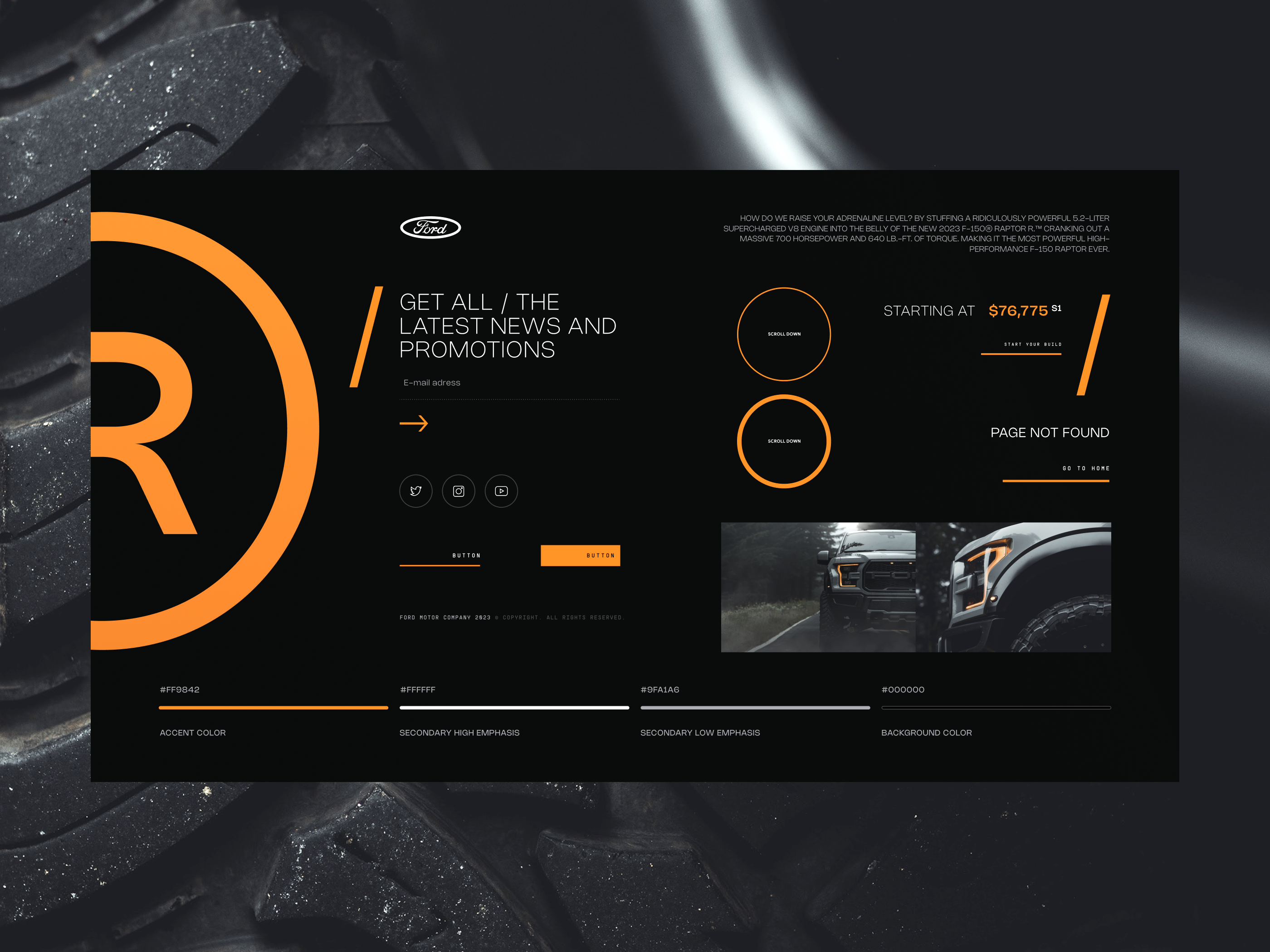 FORD F-150® RAPTOR - UI A.03 by CerebroCreativo on Dribbble