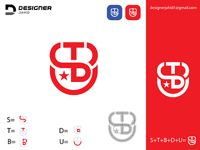 S T B D and U Letter Combination Creative Red Color Logo Design alphabet logo blue logo branding combination mark logo creative logo design graphic design illustration letter logo logo minimal logo modern logo new logo red logo s t b d u logo stb universe logo stbd and u letter logo design stylish logo trendy logo vector