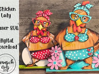 bikini chicken laser cut svg chicken laser cut svg