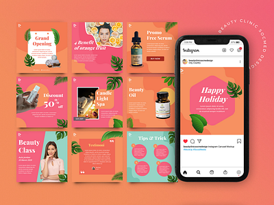 Beauty Clinic - Social Media Marketing branding design graphic design illustration logo media design typography ui vector