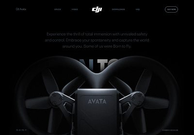 DJI Avata — Web art direction interaction design ui