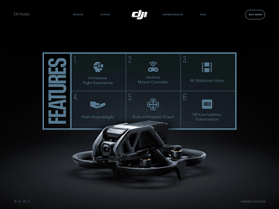 DJI Avata — Web art direction branding interaction design ui