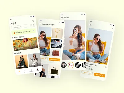 Redefining Personalized Fashion Recommendations ai aibasedapp appdesign branding cleanui design ecommerce fashionapp figma illustration logo minimal mobileapp ui uichallenge uidesign uiux
