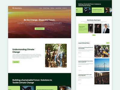 Climate Matters - Landing Page business clean climate change design home page landing page minimalist nature non profit ui ux web web design website