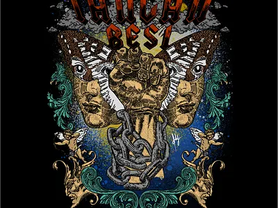 Tangan Besi artwork clothing design digital artwork graphic design hand drawn hand drawn logo hoodie hoodie design illustration logo merchant