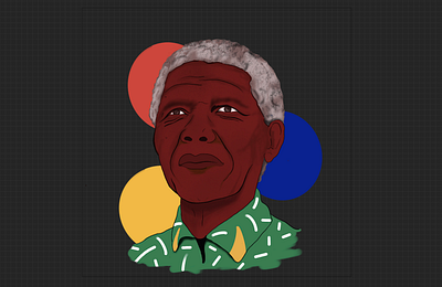 Mandela africa black history freedom graphic design illustration mandela portrait procreate vector