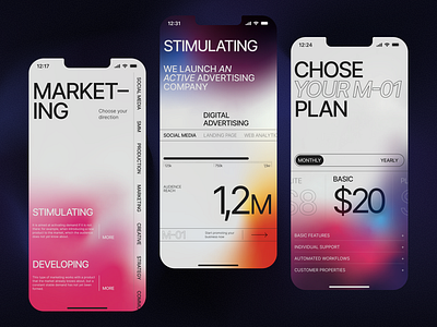 Business promotion — concept platform concept creative design digital gradient inspiration interface markenting minimal mobile smm style typography ui ux web