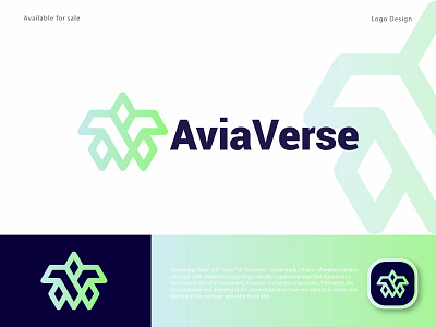 AviaVerse av icon av letter av logo