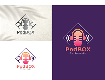 Podcast Company Logo Design branding design graphic design illustration logo pos typography ui ux vector