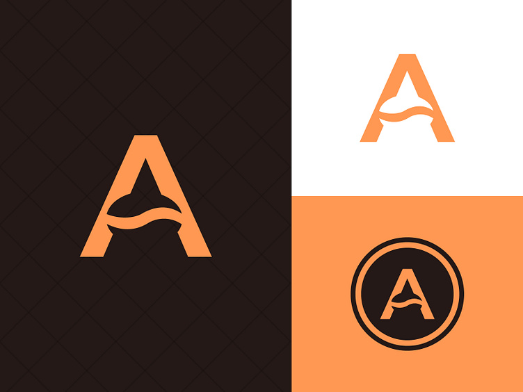 Letter A Logo With Coffee Bean by Sabuj Ali on Dribbble