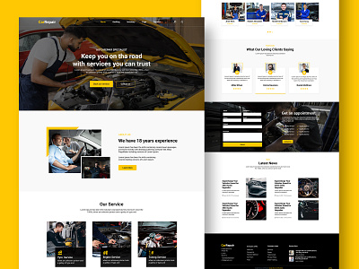 Car Repair Business Website UI UX agency business car cleaning cms design figma graphic design maintanance mechanic painting repair service ui ux web website