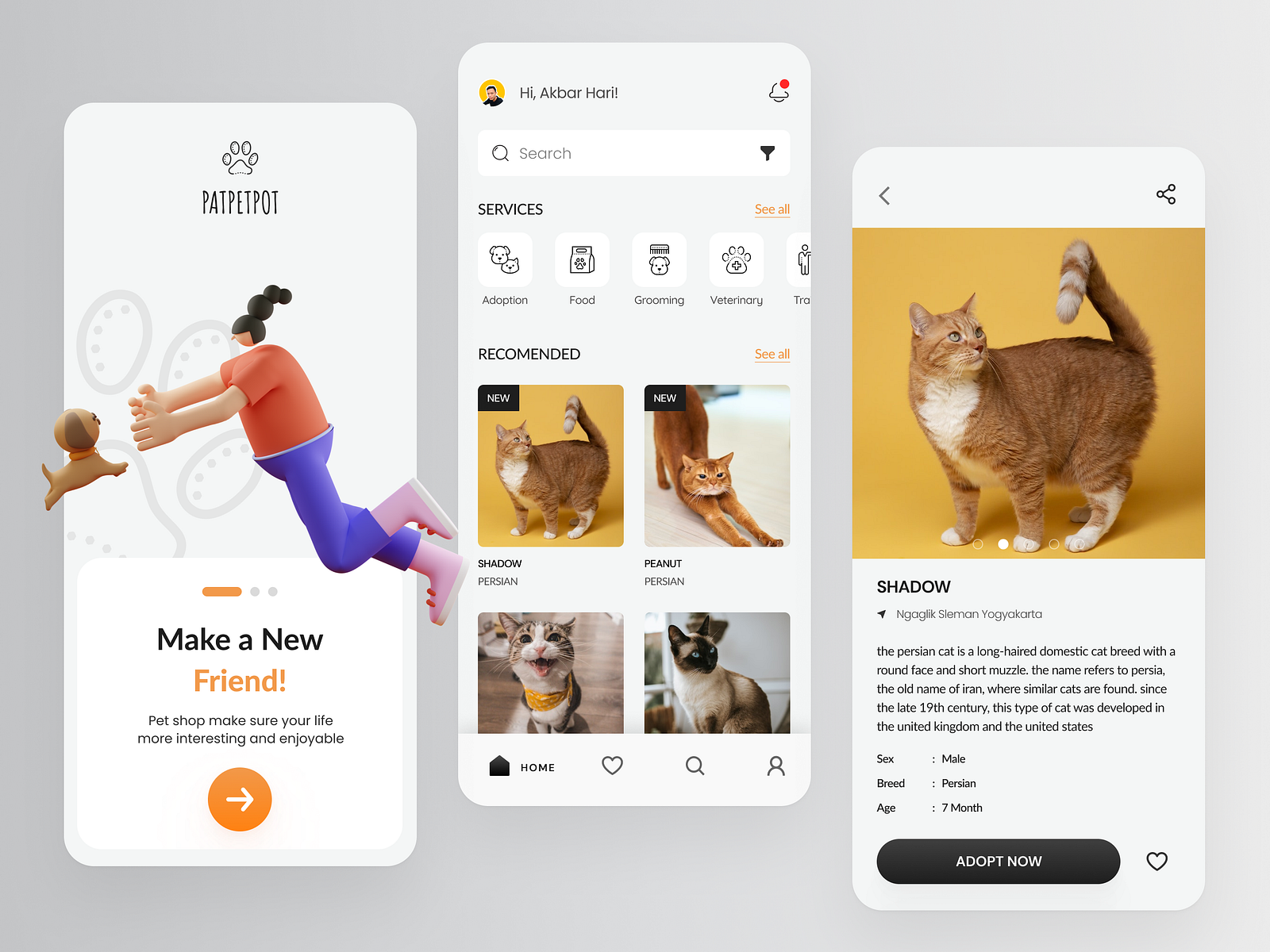 Pet Shop Mobile App Design by Akbar Hari Mukti on Dribbble