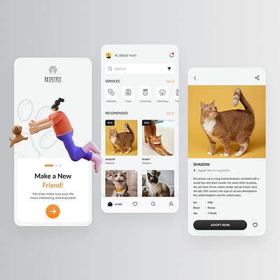 Pet Shop Mobile App Design appdesign design figma inpiration mobileapp pet petshop shop ui uidesign uiux uxdesign