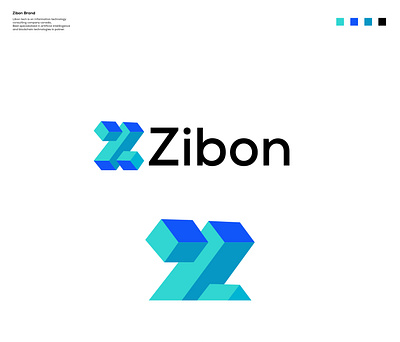 Zibon #3D Logo abstract logo branding creative logo design illustration logo logo designer modern logo ui vector