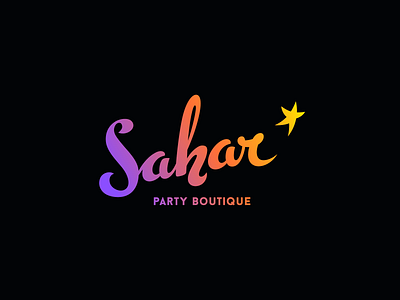 Sahar brand design brand identity branding design event company graphic design identity illustration lettering lettermark logo logo design logotype mark signature star sun typography vector visual identity