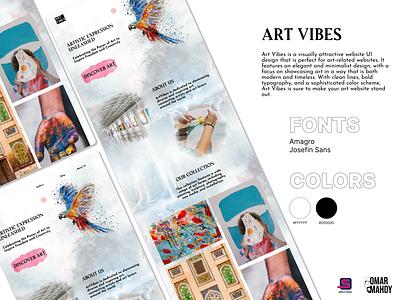 Art Vibes graphic design ui website