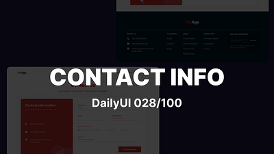 DailyUI 028/100- Contact Page app branding design graphic design illustration logo typography ui ux vector