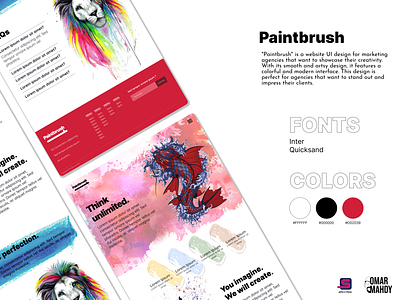 Paintbrush graphic design ui website