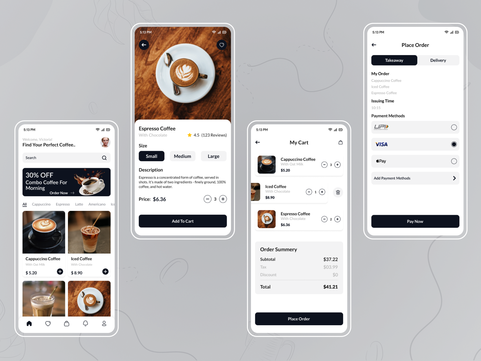 Coffee Ordering App UI Design by Implies Solution on Dribbble