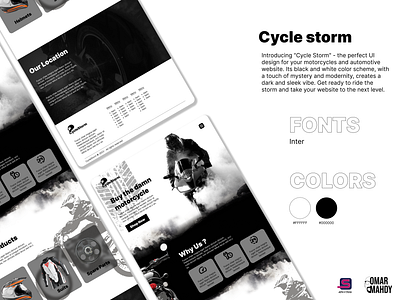 Cycle storm graphic design ui website