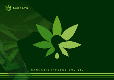 Green Emu branding canabis graphic design logo oil