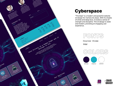 Cyber Space graphic design ui website