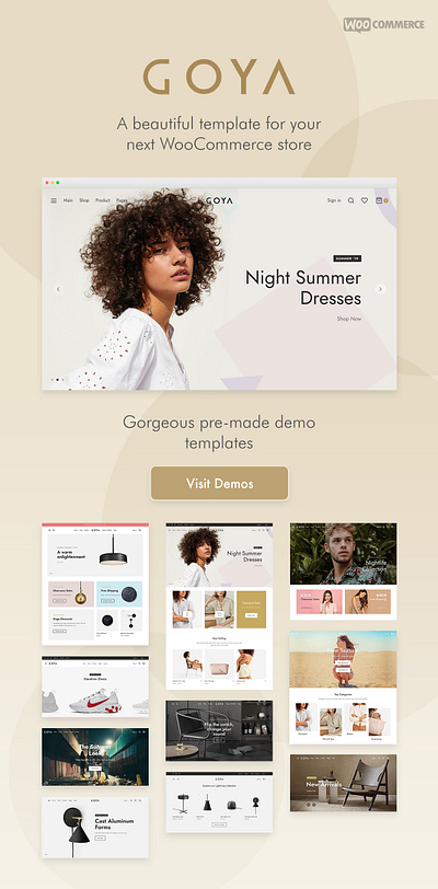 Goya - Modern WooCommerce Theme website template