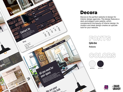 Decora graphic design ui website