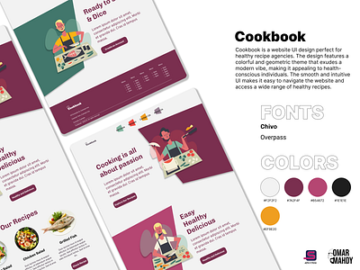 Cookbook graphic design ui website