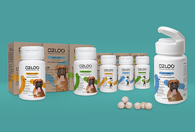 Ozloo Veterinarian Formulated Petcare Identity animation brand branding care design dog packaging packagingidentity pet petcare products vet