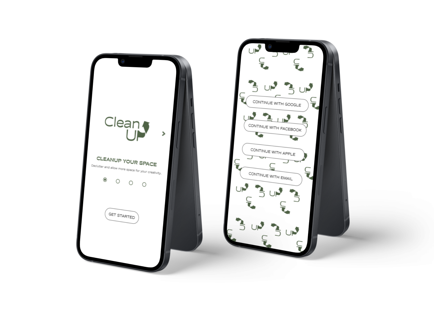 CleanUP App Case Study app branding design typography ux
