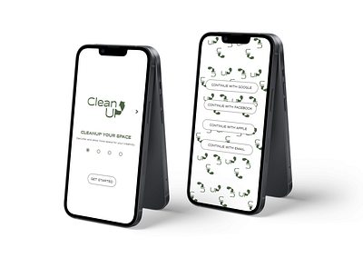 CleanUP App Case Study app branding design typography ux