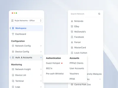 Sidebar navigation for Dashboard cloud dashboard design desktop menu project manager ui ui visual design ux web design