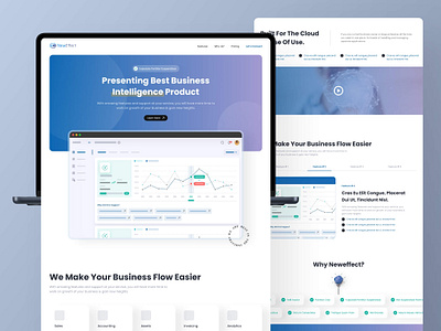 SaaS Landing branding landing page minimal saas ui