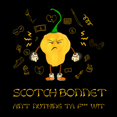 Wu-Tang Scotch Bonnet character design illustration