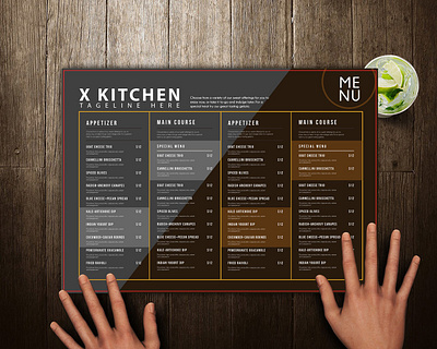 Restaurant menu card Design branding graphic design logo motion graphics