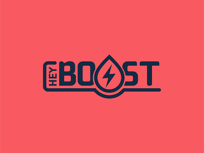 Hey Boost brand concept branding graphic design logo