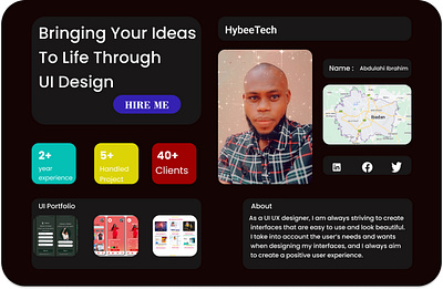 HybeeTech Portfolio Website branding design graphic design typography ui ux