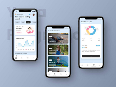 Yoga App design minimal mobile app ui yoga app