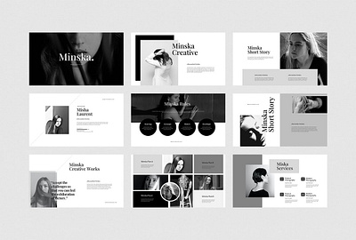 Minska - Photography Powerpoint Template #4 app branding design graphic design illustration logo typography ui ux vector