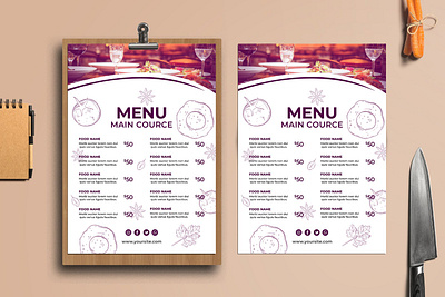Restaurant menu card Design branding graphic design logo motion graphics
