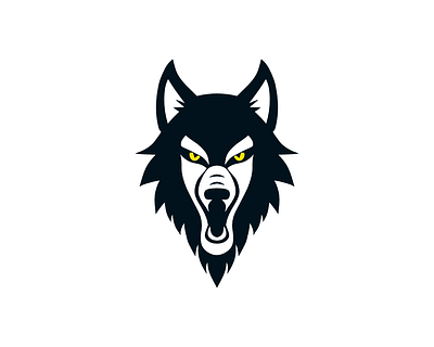 Angry Wolf Face branding design graphic design icon illustration logo typography ui ux vector