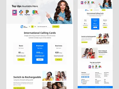 SIM provider Company Website - Telecom Website company website landing page minimal website template telecom web telecom website design ui ux design web page website templates