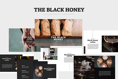 Black Honey - Coffee Google Slides Template #1 app branding design graphic design illustration logo typography ui ux vector