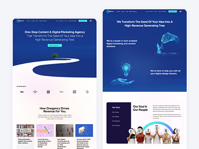 Onegency: Empowering Brands, Driving Growth branding daily ui digital marketing graphic design interface design landing page ui design ux design web design website branding